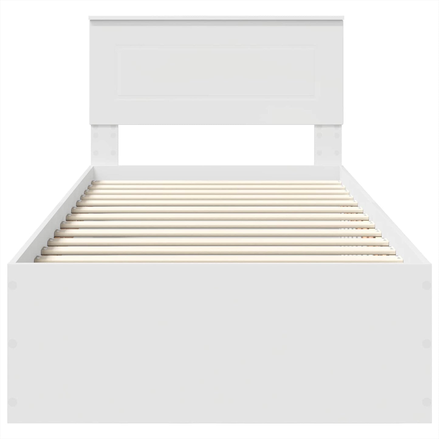 vidaXL Σκελετός Κρεβατιού Λευκό 75 x 190 cm Επεξεργασμένο ξύλο