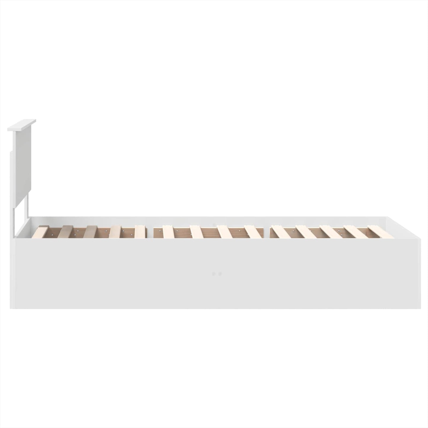 vidaXL Σκελετός Κρεβατιού Λευκό 75 x 190 cm Επεξεργασμένο ξύλο