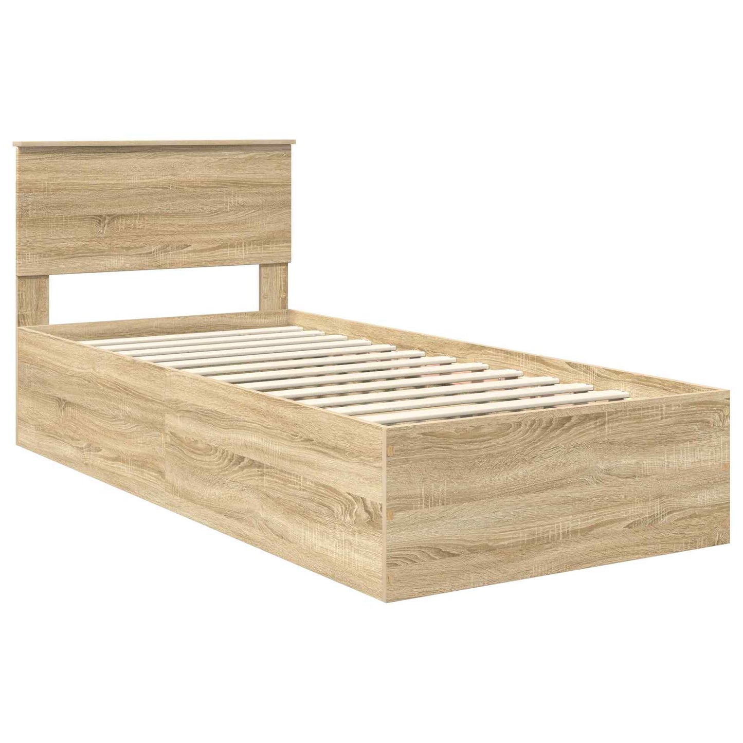 vidaXL Σκελετός Κρεβατιού Δρύς Sonoma 75 x 190 cm Επεξεργασμένο ξύλο
