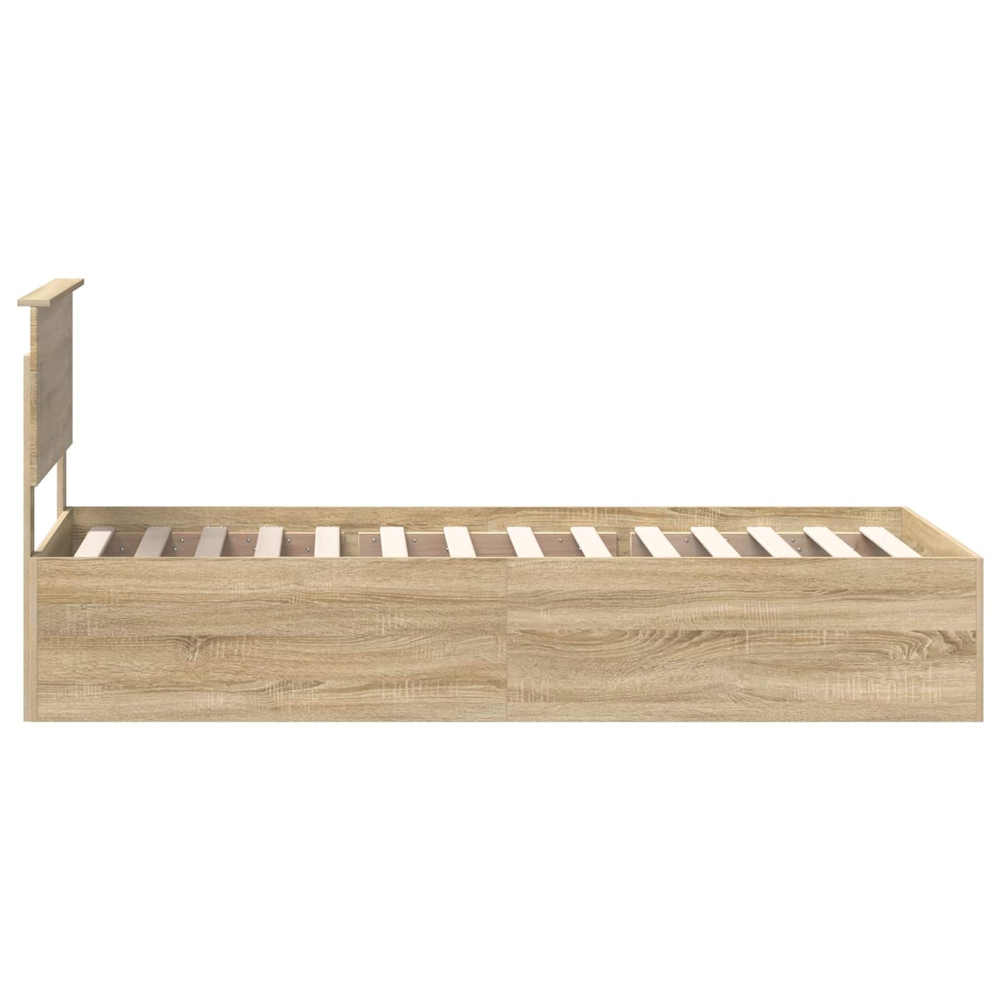 vidaXL Σκελετός Κρεβατιού Δρύς Sonoma 75 x 190 cm Επεξεργασμένο ξύλο