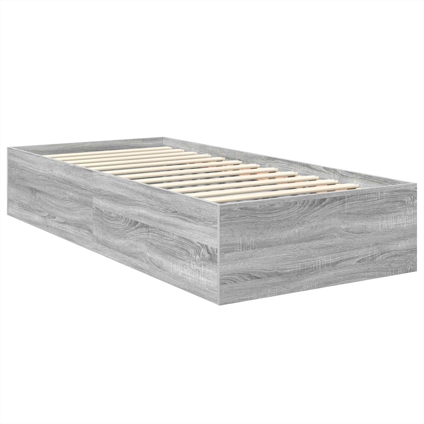 vidaXL Σκελετός Κρεβατιού Γκρίζο Σονομα 75 x 190 cm Επεξεργασμένο ξύλο
