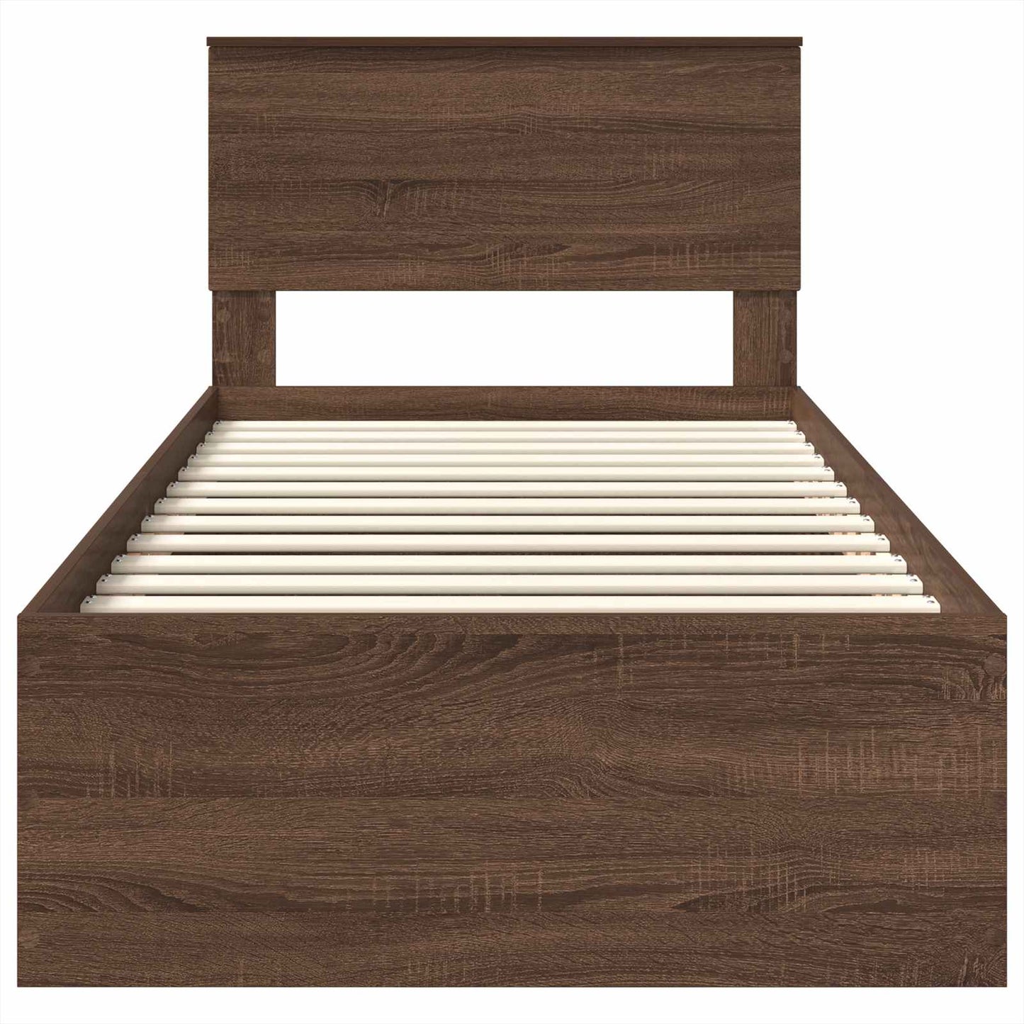 vidaXL Σκελετός Κρεβατιού Καφέ δρυς 75 x 190 cm Επεξεργασμένο ξύλο