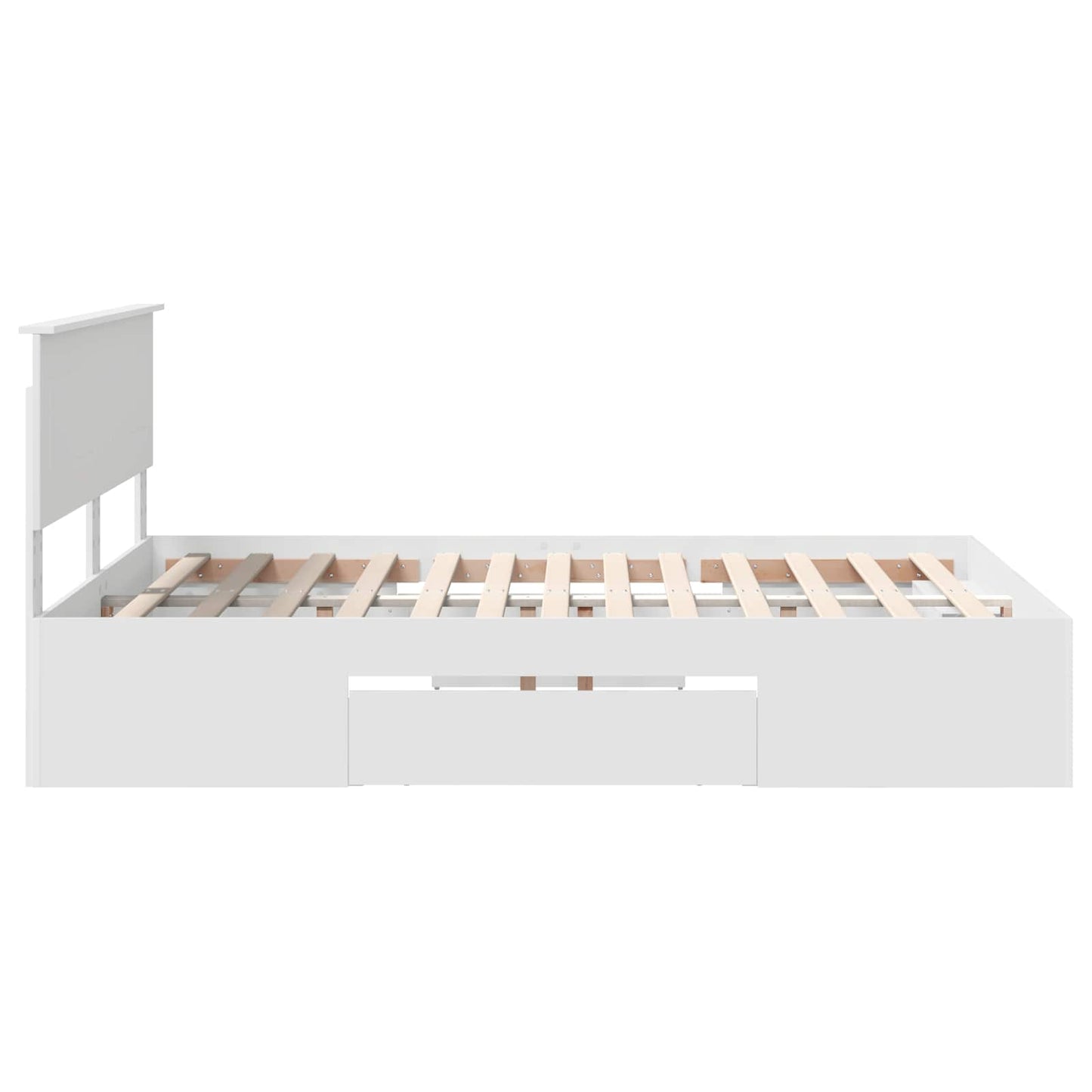 vidaXL Σκελετός Κρεβατιού Λευκό 150 x 200 cm Επεξεργασμένο ξύλο