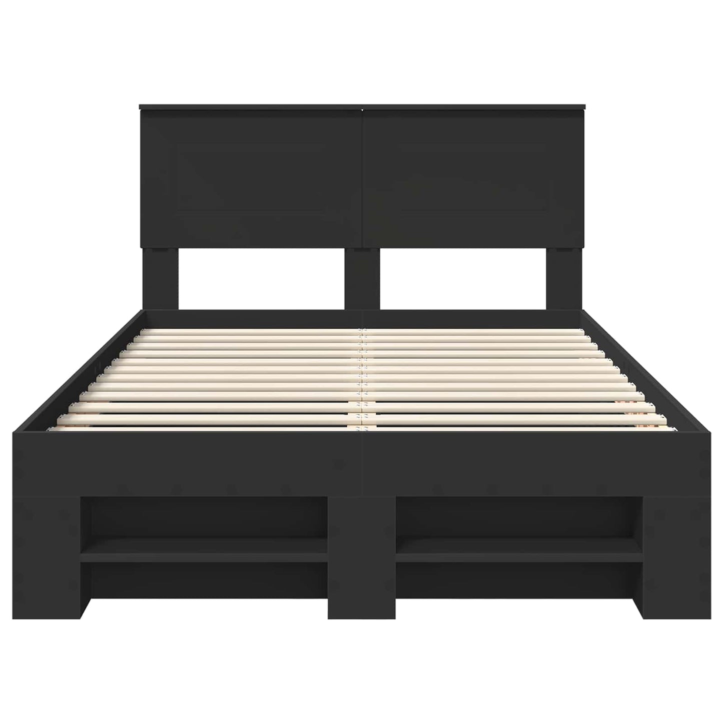 vidaXL Σκελετός Κρεβατιού Μαύρο 120 x 200 cm Επεξεργασμένο ξύλο