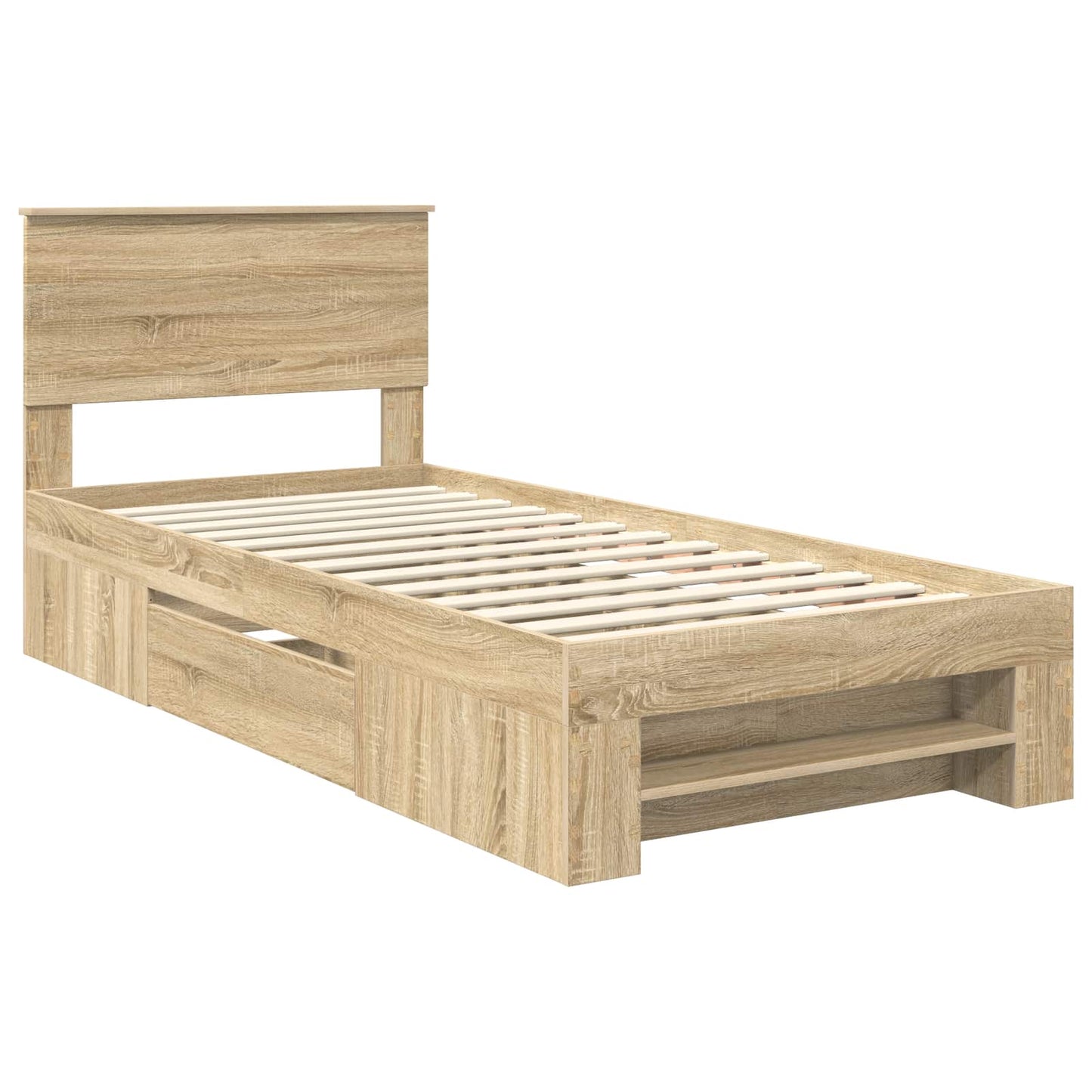 vidaXL Σκελετός Κρεβατιού Δρύς Sonoma 90 x 200 cm Επεξεργασμένο Ξύλο