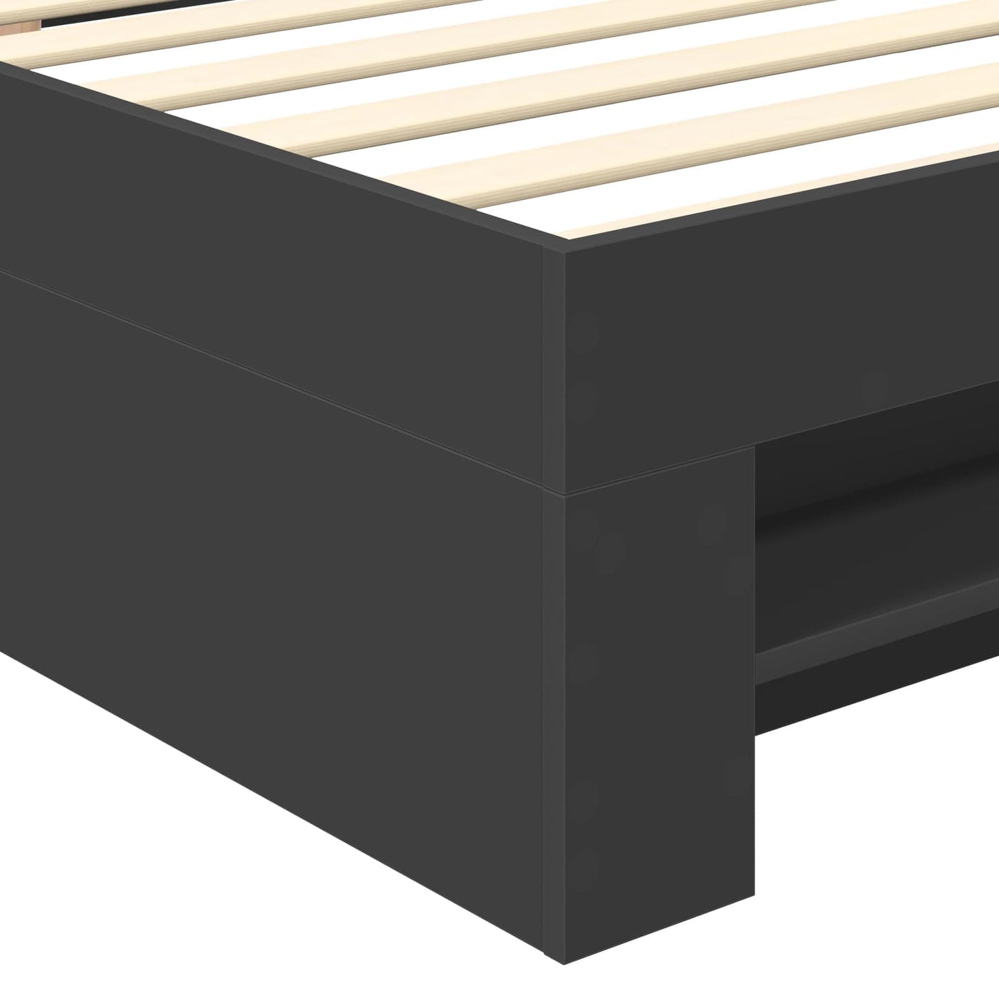 vidaXL Σκελετός Κρεβατιού Μαύρο 80 x 200 cm Επεξεργασμένο ξύλο