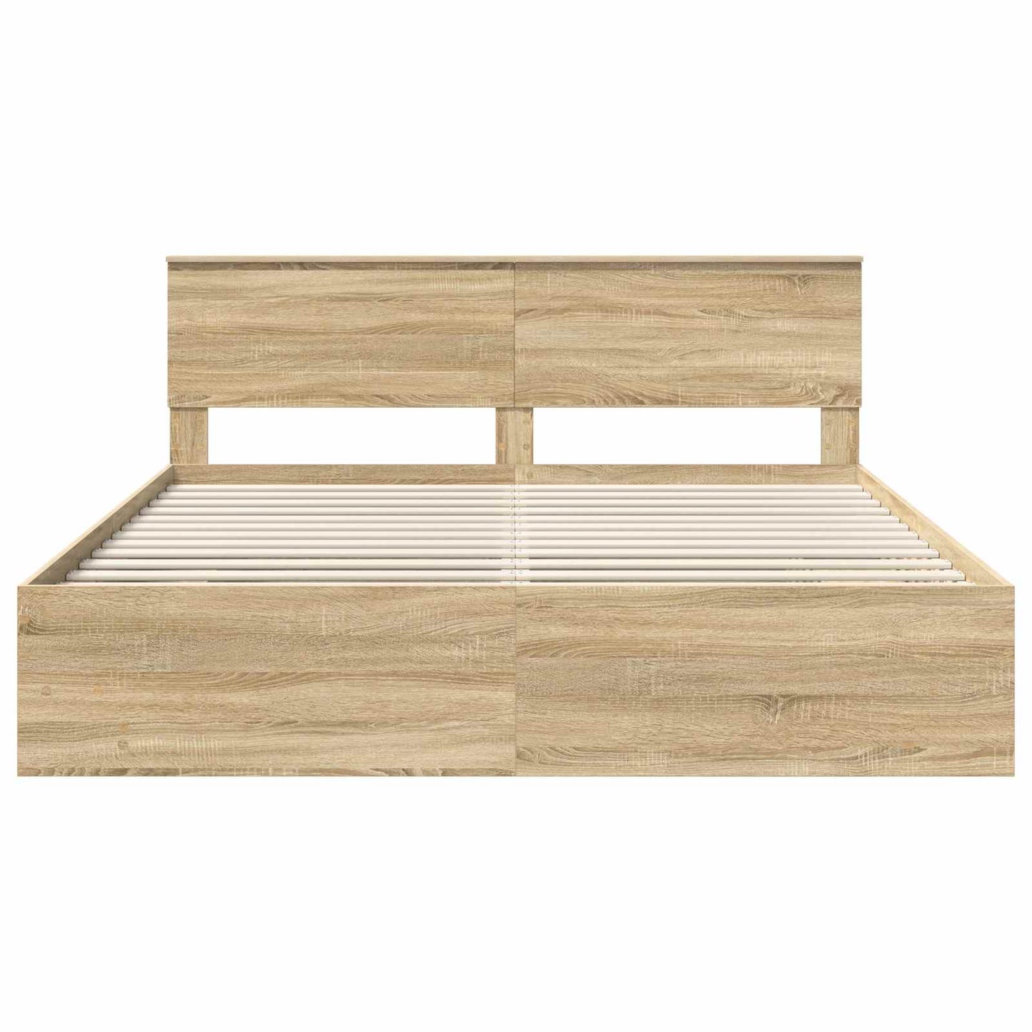 vidaXL Σκελετός Κρεβατιού Δρύς Sonoma 200 x 200 cm Επεξεργασμένο ξύλο