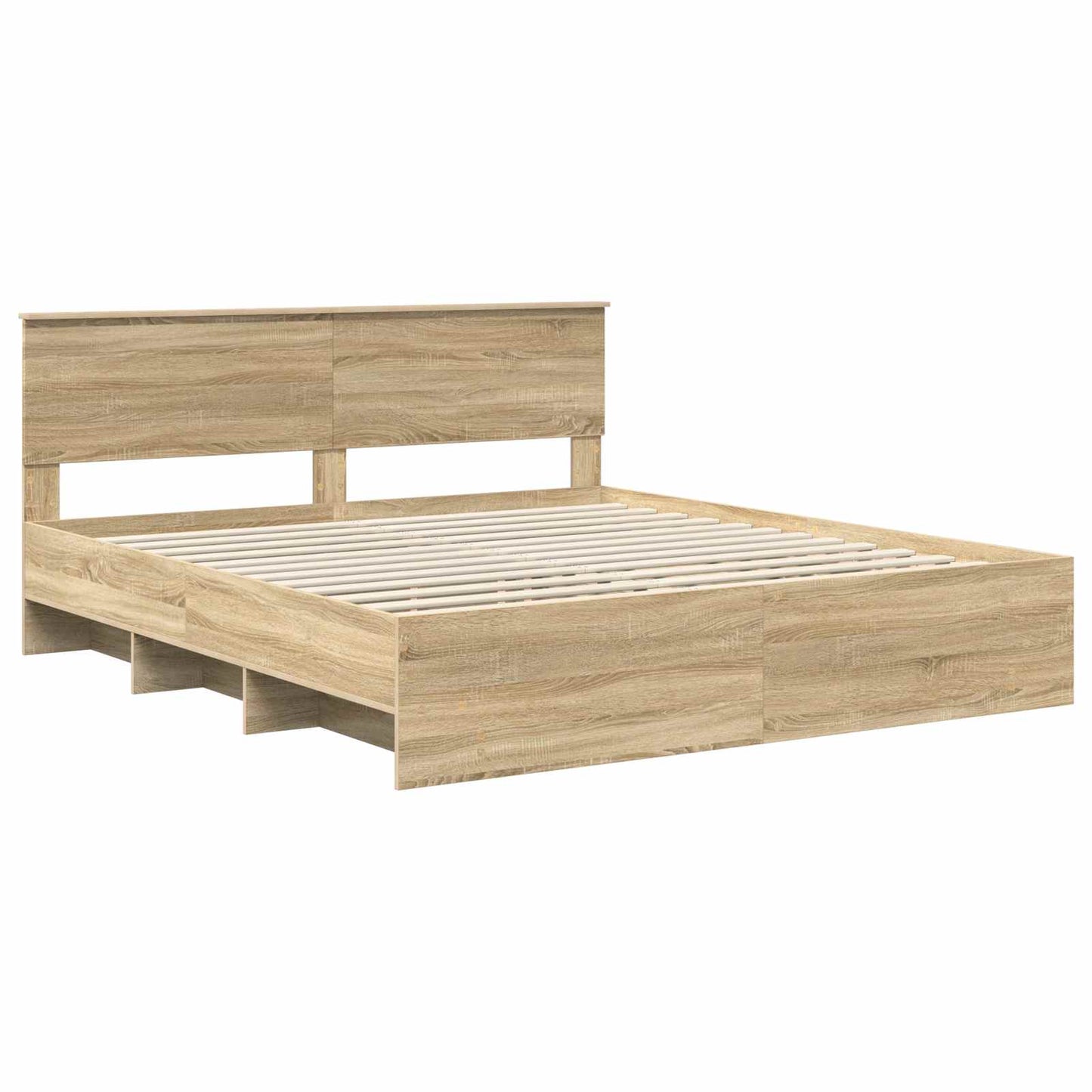 vidaXL Σκελετός Κρεβατιού Δρύς Sonoma 180 x 200 cm Επεξεργασμένο ξύλο
