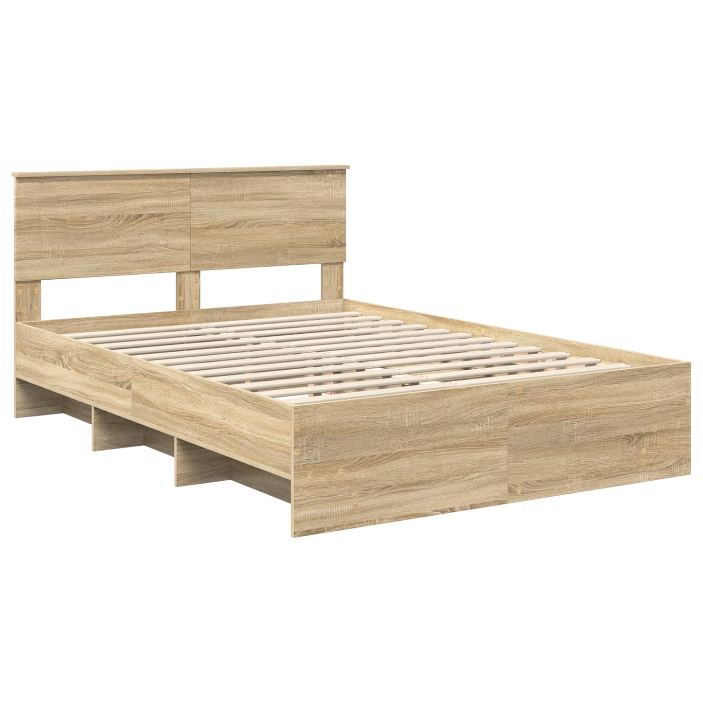 vidaXL Σκελετός Κρεβατιού Δρύς Sonoma 160 x 200 cm Επεξεργασμένο ξύλο