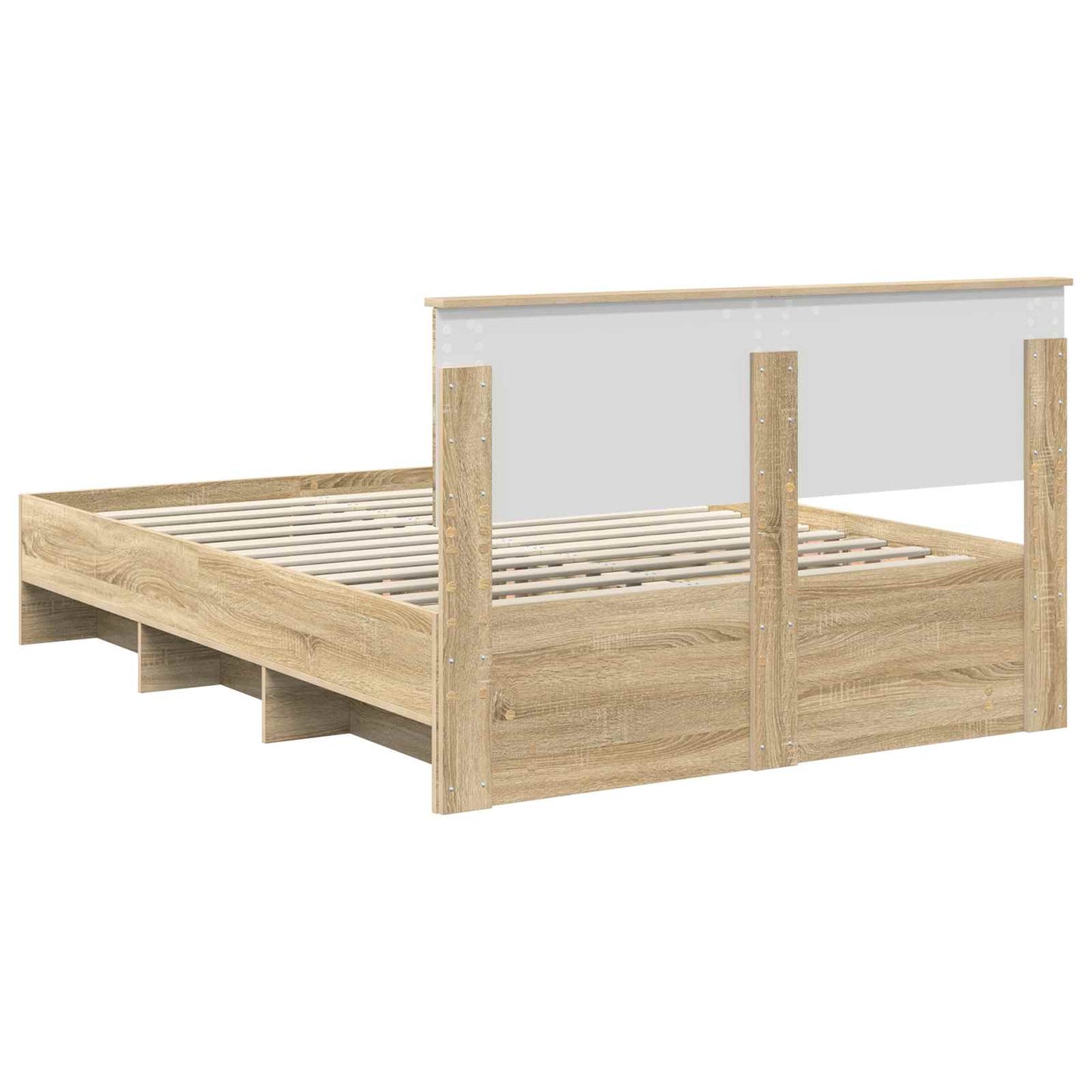 vidaXL Σκελετός Κρεβατιού Δρύς Sonoma 160 x 200 cm Επεξεργασμένο ξύλο