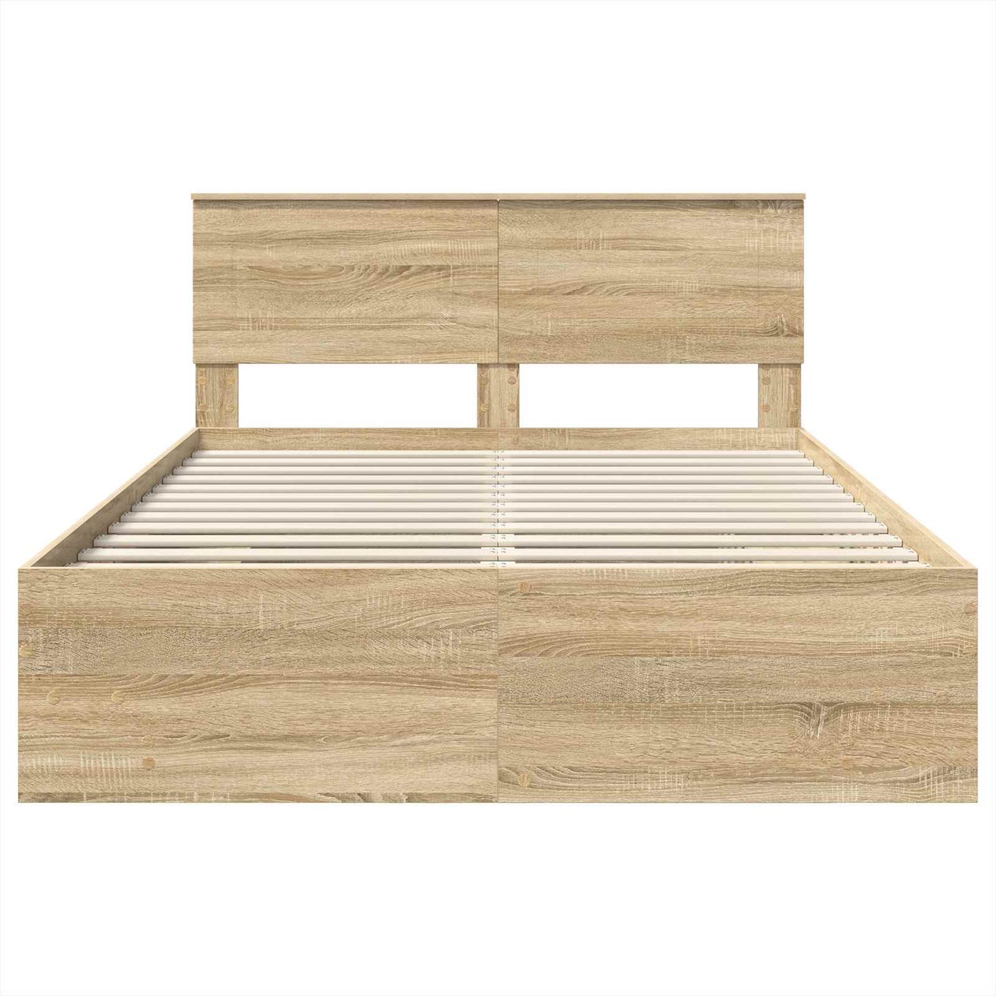 vidaXL Σκελετός Κρεβατιού Δρύς Sonoma 160 x 200 cm Επεξεργασμένο ξύλο