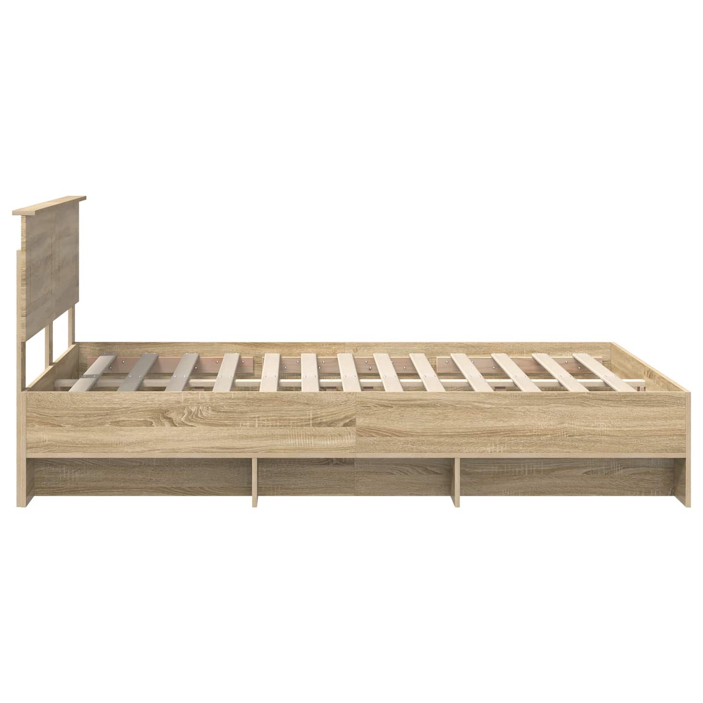 vidaXL Σκελετός Κρεβατιού Δρύς Sonoma 160 x 200 cm Επεξεργασμένο ξύλο