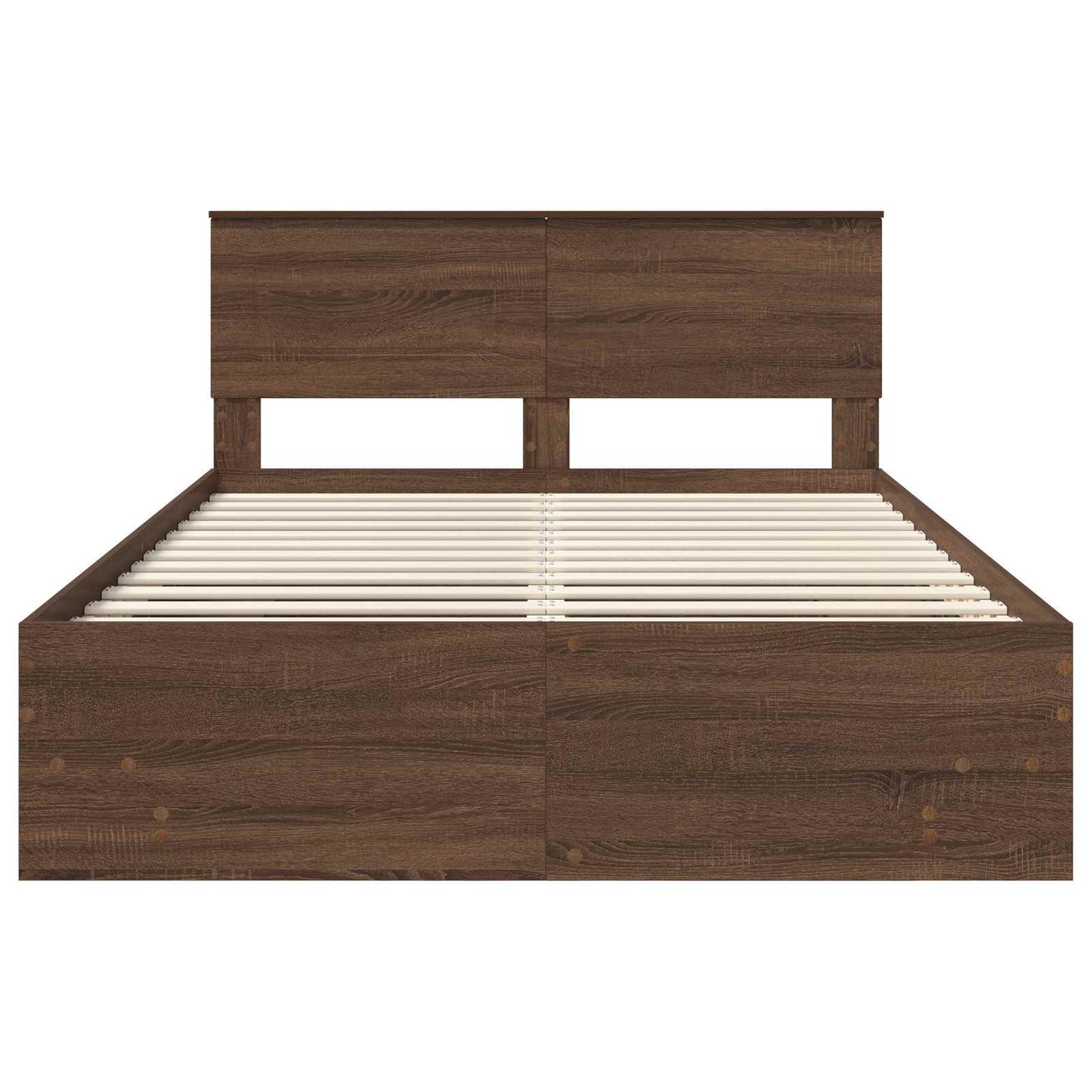 vidaXL Σκελετός Κρεβατιού Καφέ δρυς 150 x 200 cm Επεξεργασμένο ξύλο