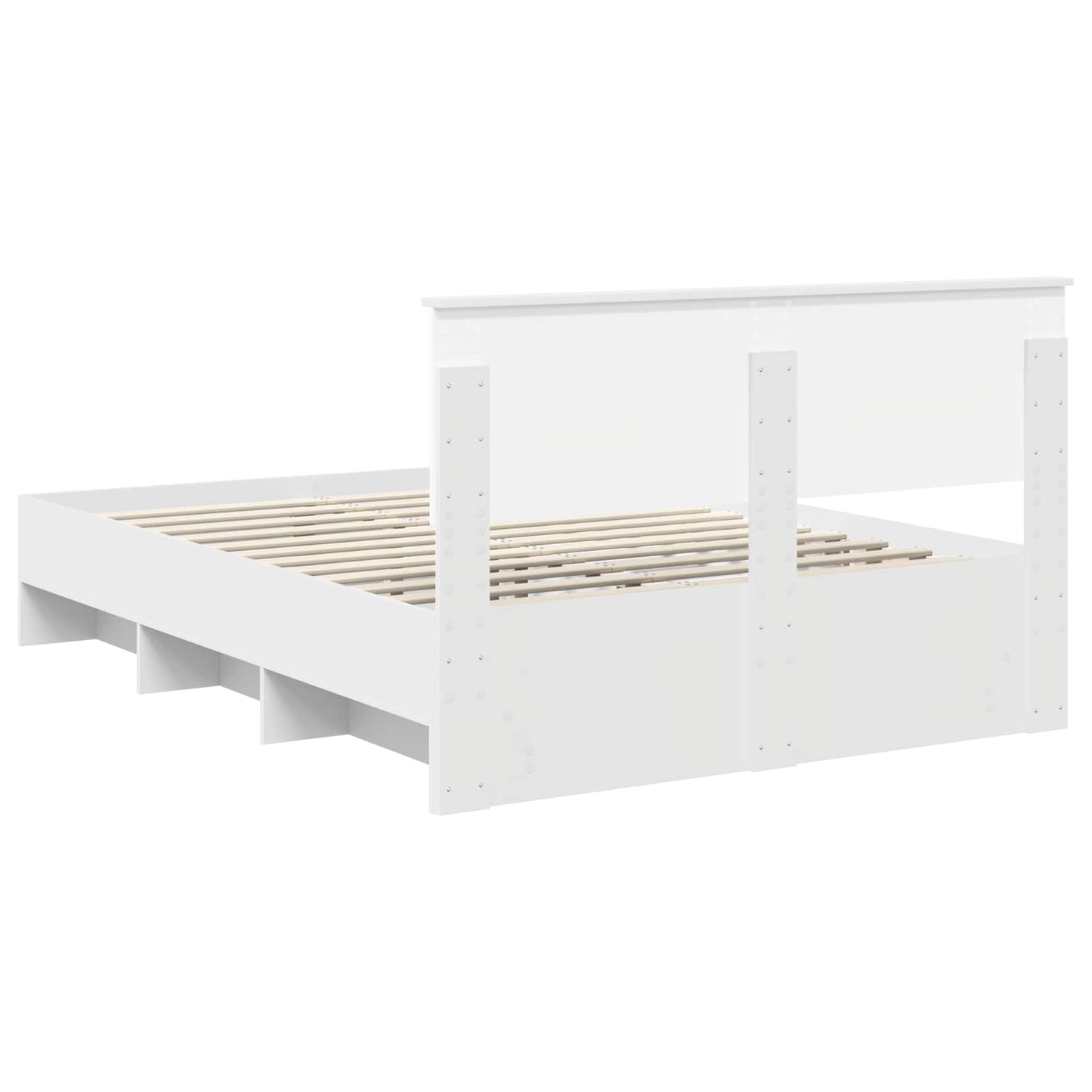 vidaXL Σκελετός Κρεβατιού Λευκό 140 x 200 cm Επεξεργασμένο ξύλο