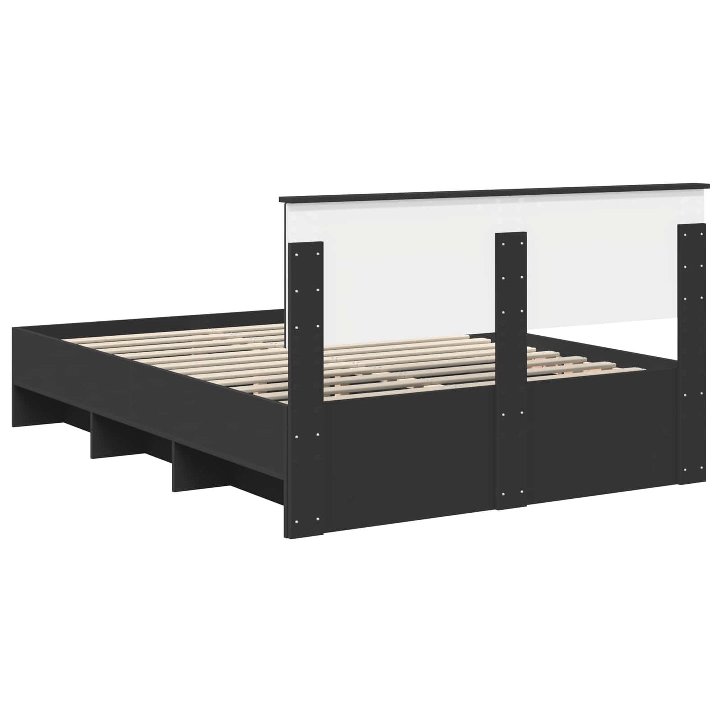 vidaXL Σκελετός Κρεβατιού Μαύρο 140 x 200 cm Επεξεργασμένο ξύλο