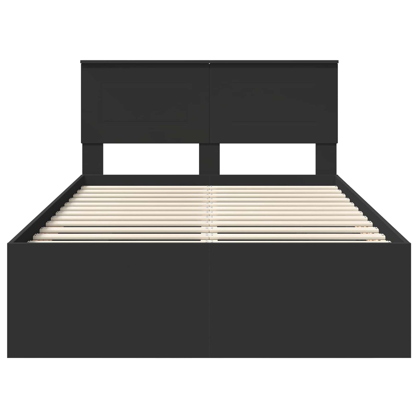 vidaXL Σκελετός Κρεβατιού Μαύρο 120 x 123 εκ. Επεξεργασμένο ξύλο