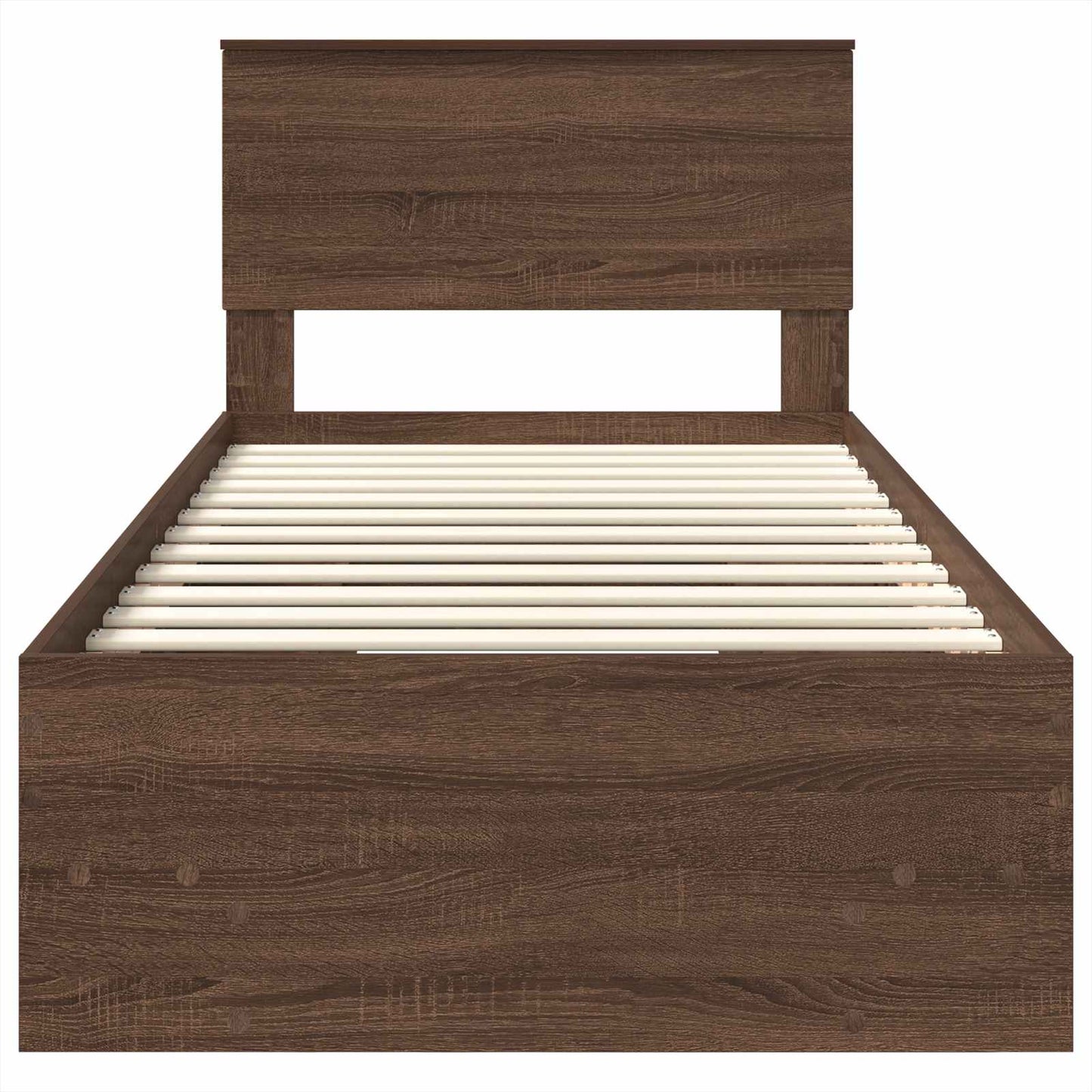 vidaXL Σκελετός Κρεβατιού Καφέ δρυς 120 x 123 εκ. Επεξεργασμένο ξύλο