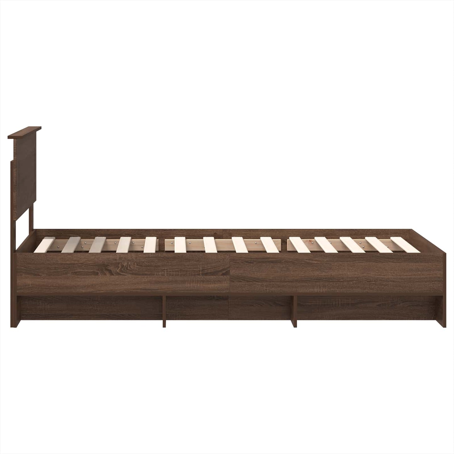 vidaXL Σκελετός Κρεβατιού Καφέ δρυς 120 x 123 εκ. Επεξεργασμένο ξύλο