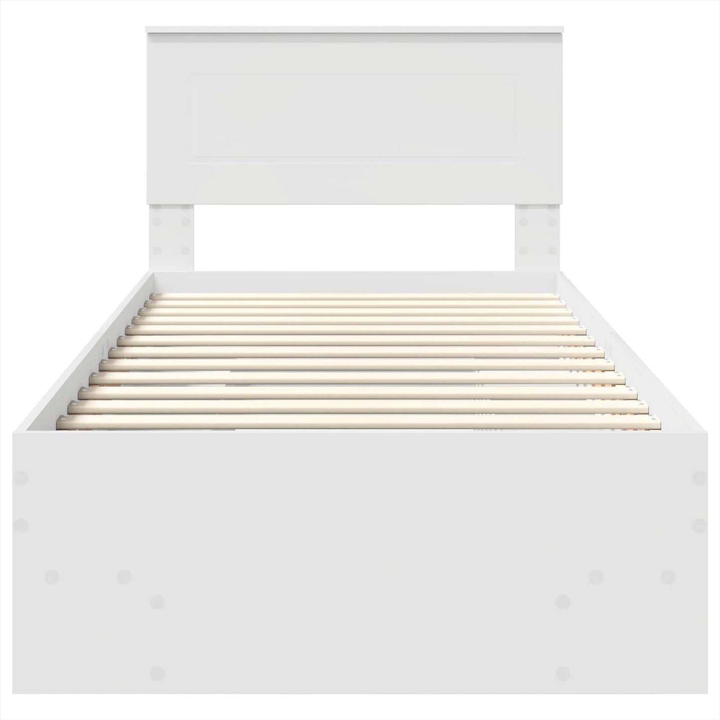 vidaXL Σκελετός Κρεβατιού Λευκό 90 x 200 cm Επεξεργασμένο ξύλο