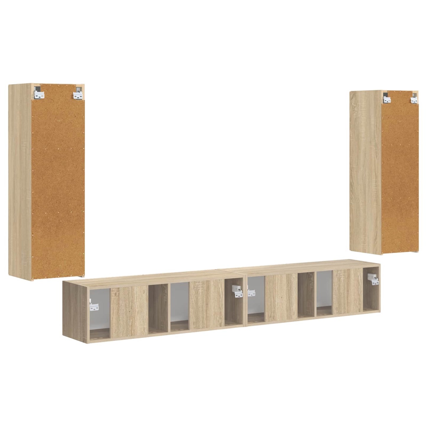 vidaXL Επιτοίχιο 4 pcs Δρύς Sonoma