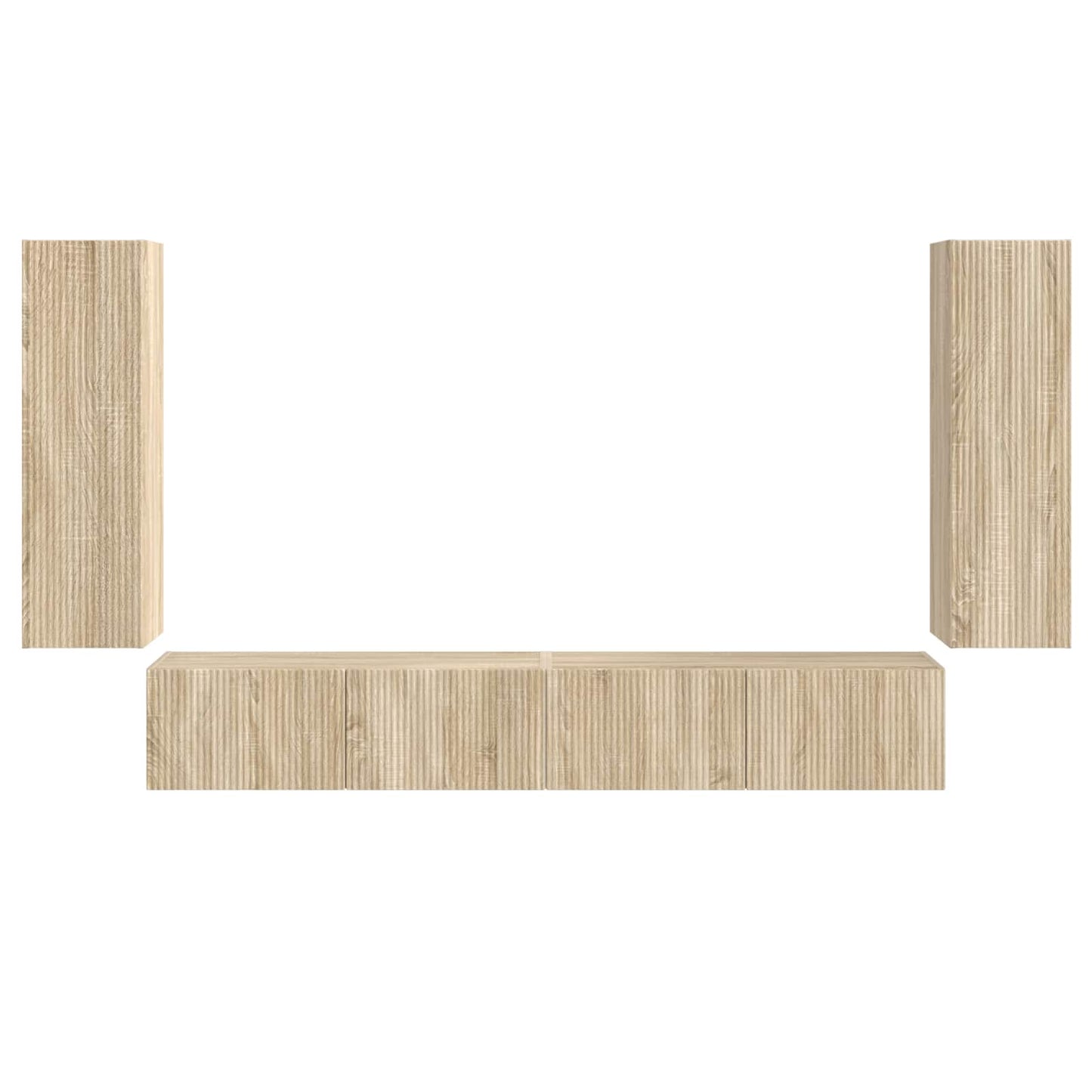 vidaXL Επιτοίχιο 4 pcs Δρύς Sonoma