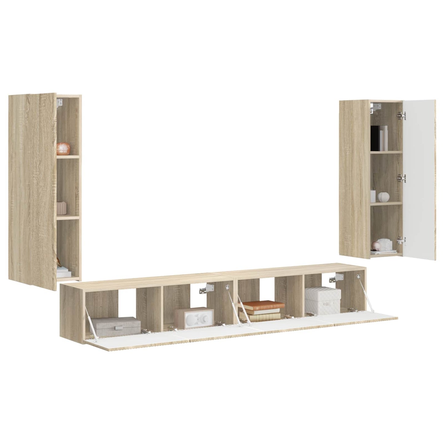 vidaXL Επιτοίχιο 4 pcs Δρύς Sonoma