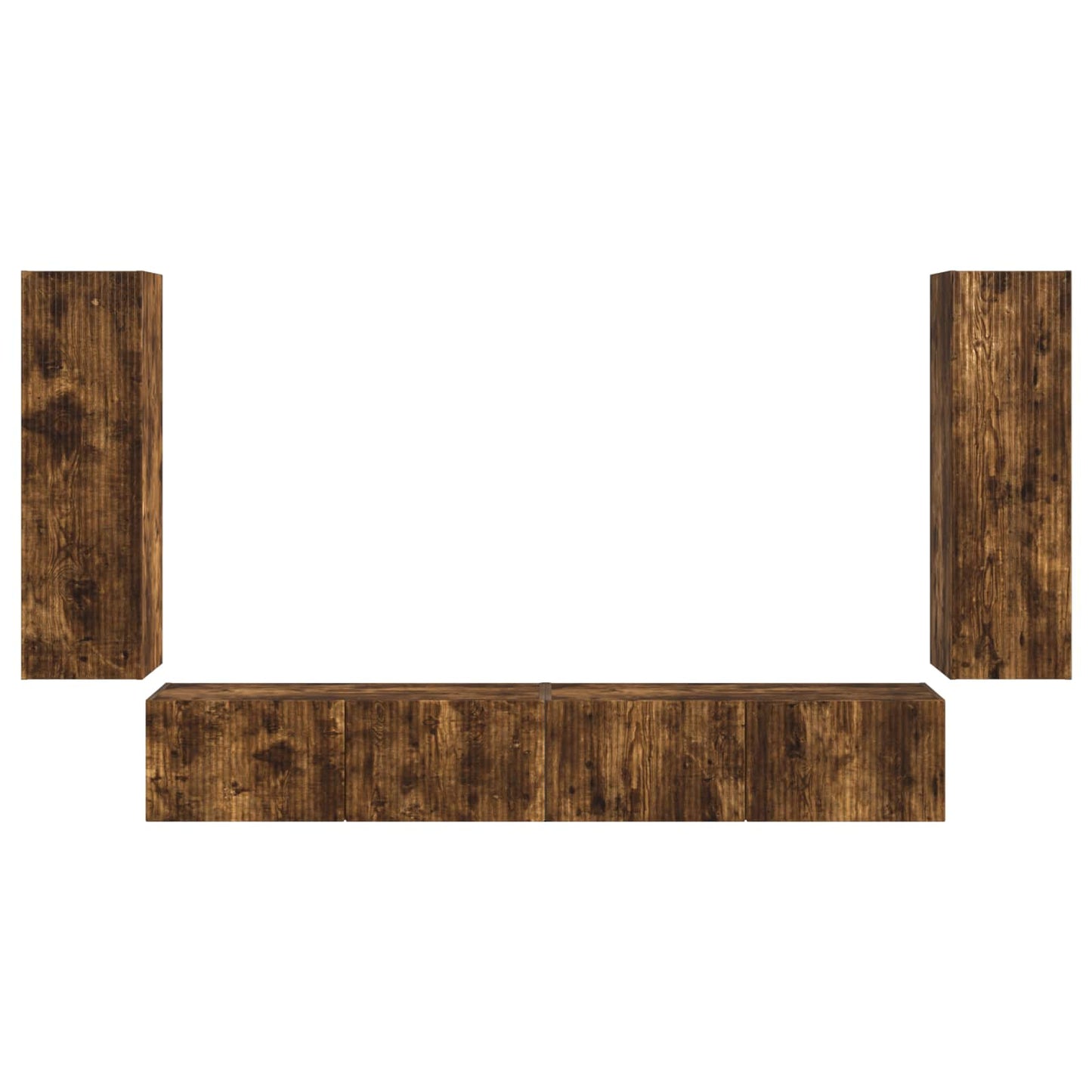 vidaXL Επιτοίχιο 4 pcs Καπνιστό Δρύς