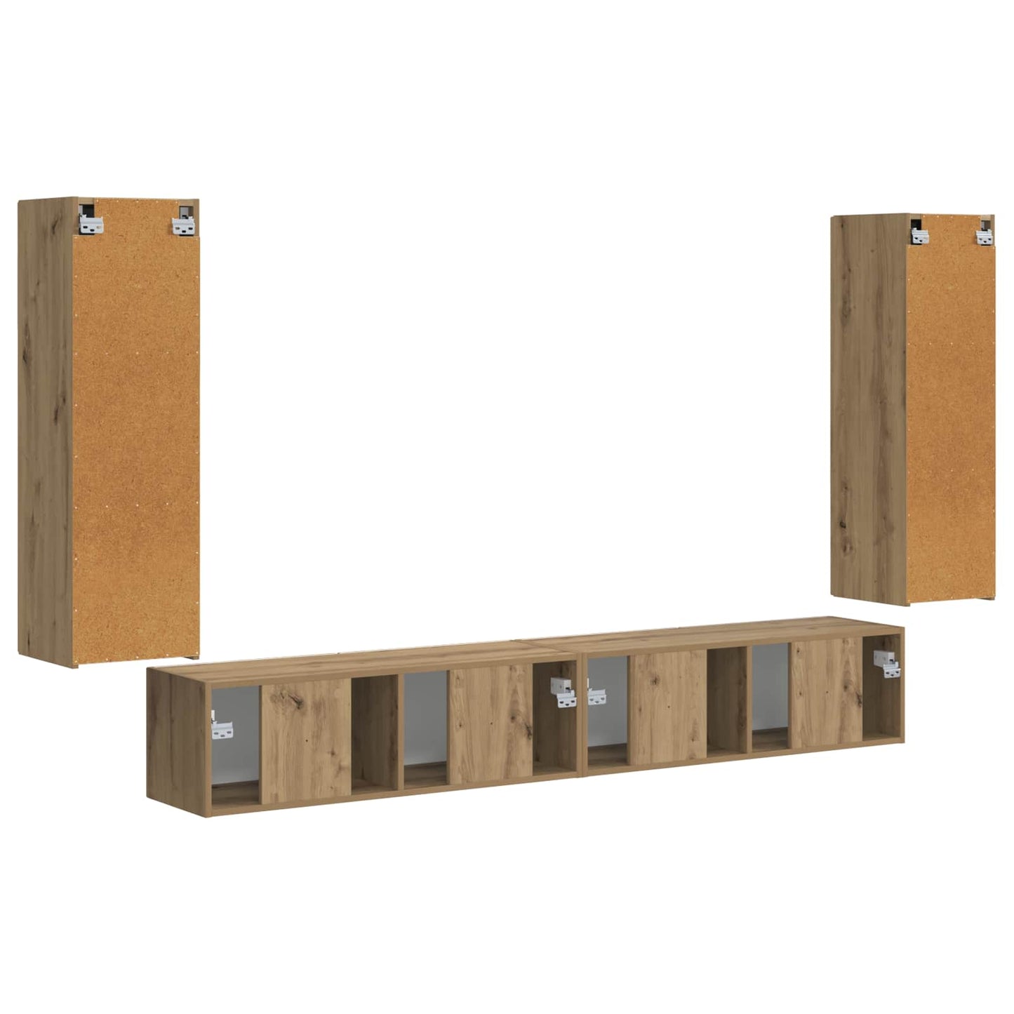 vidaXL Επιτοίχιο 4 pcs Artisan Oak