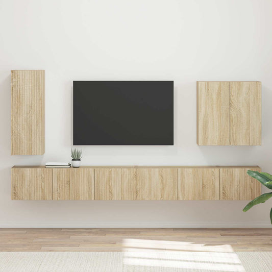 vidaXL Επιτοίχιο 6 pcs Δρύς Sonoma