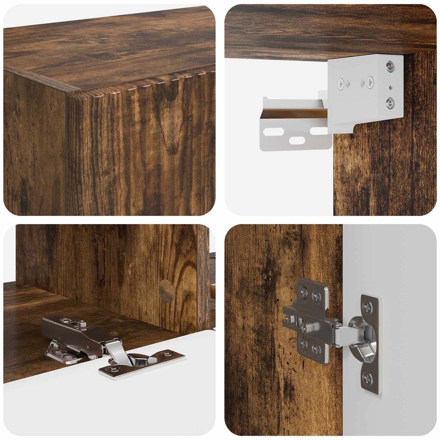 vidaXL Επιτοίχιο 6 pcs Καπνιστό Δρύς