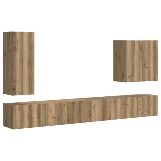 vidaXL Επιτοίχιο 6 pcs Artisan Oak