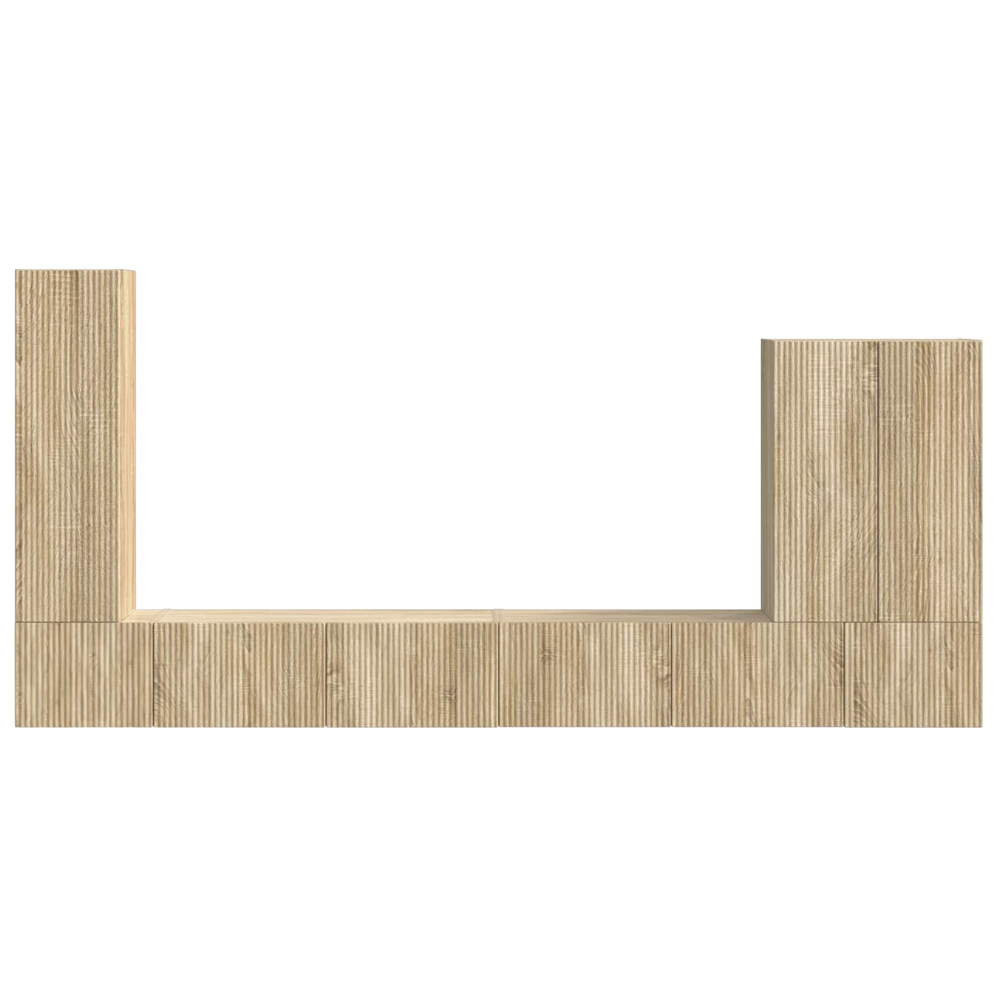 vidaXL Επιτοίχιο 6 pcs Δρύς Sonoma