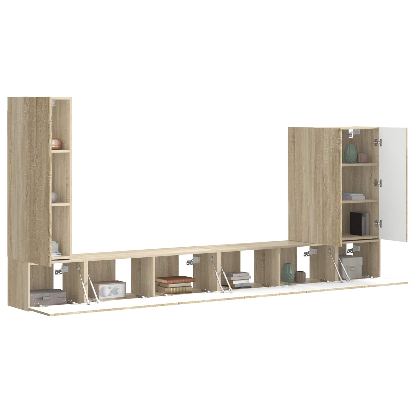 vidaXL Επιτοίχιο 6 pcs Δρύς Sonoma