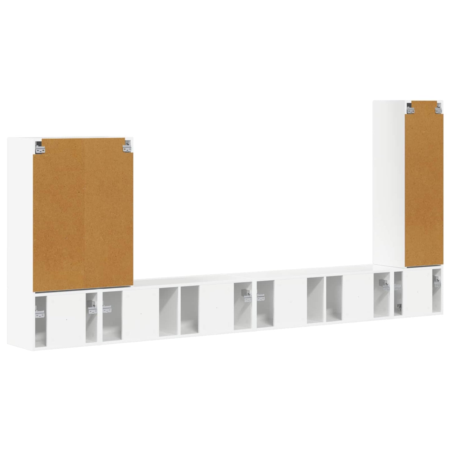 vidaXL Επιτοίχιο 6 pcs Υψηλής γυαλάδας λευκό