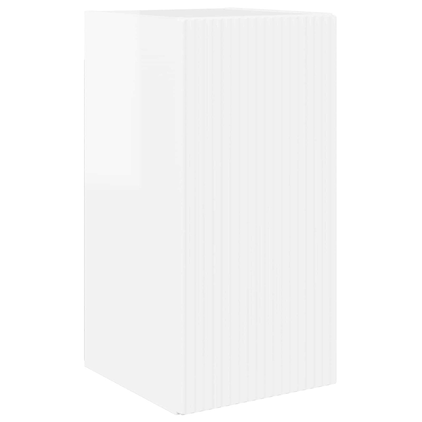 vidaXL Σετ επίπλου τηλεόρασης Επιτοίχιο 2 pcs Υψηλής γυαλάδας λευκό