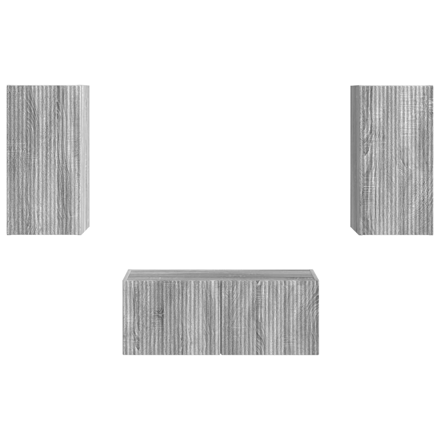 vidaXL Σετ επίπλου τηλεόρασης 2 pcs Γκρίζο Σονομα Επεξεργασμένο ξύλο