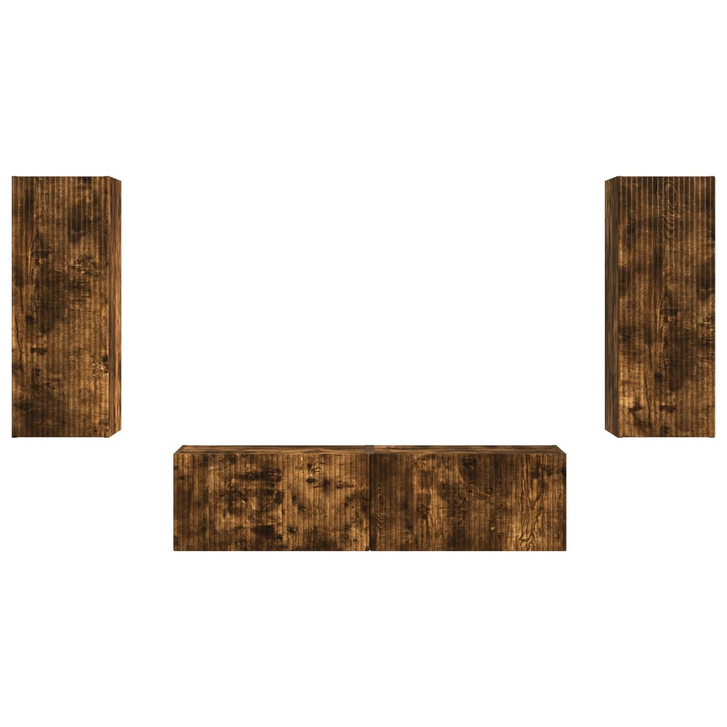 vidaXL Σετ επίπλου τηλεόρασης 2 pcs Καπνιστό Δρύς Επεξεργασμένο ξύλο