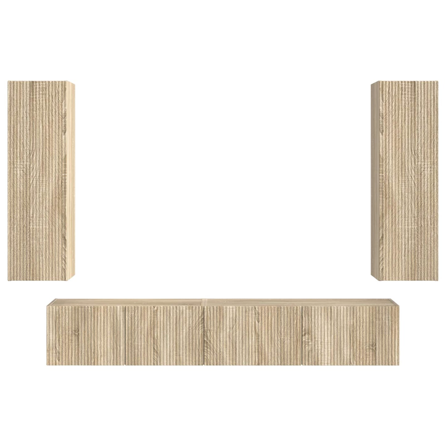 vidaXL Σετ επίπλου τηλεόρασης 3 pcs Δρύς Sonoma Επεξεργασμένο ξύλο