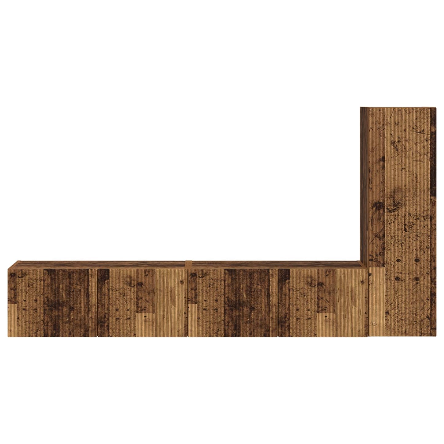 vidaXL Σετ επίπλου τηλεόρασης 2 pcs Παλιό ξύλο Επεξεργασμένο ξύλο