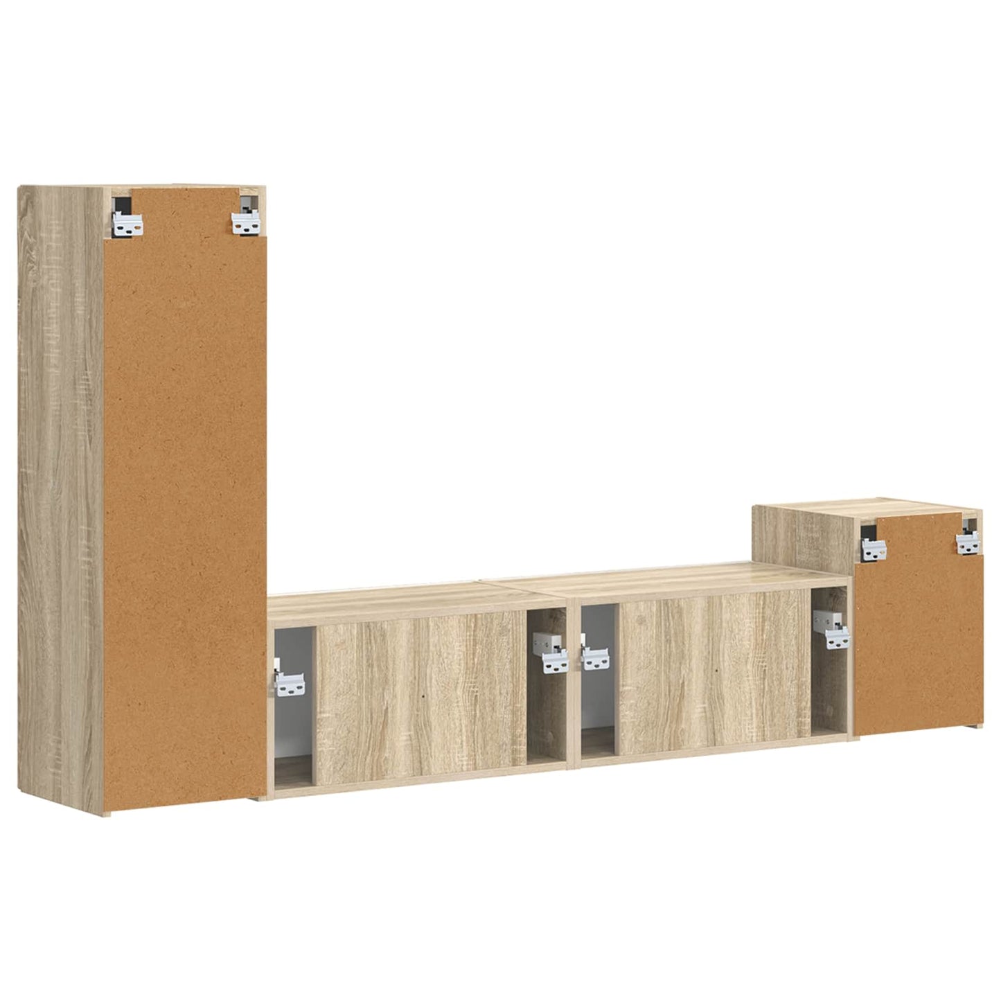 vidaXL Σετ επίπλου τηλεόρασης 4 pcs Δρύς Sonoma Επεξεργασμένο ξύλο