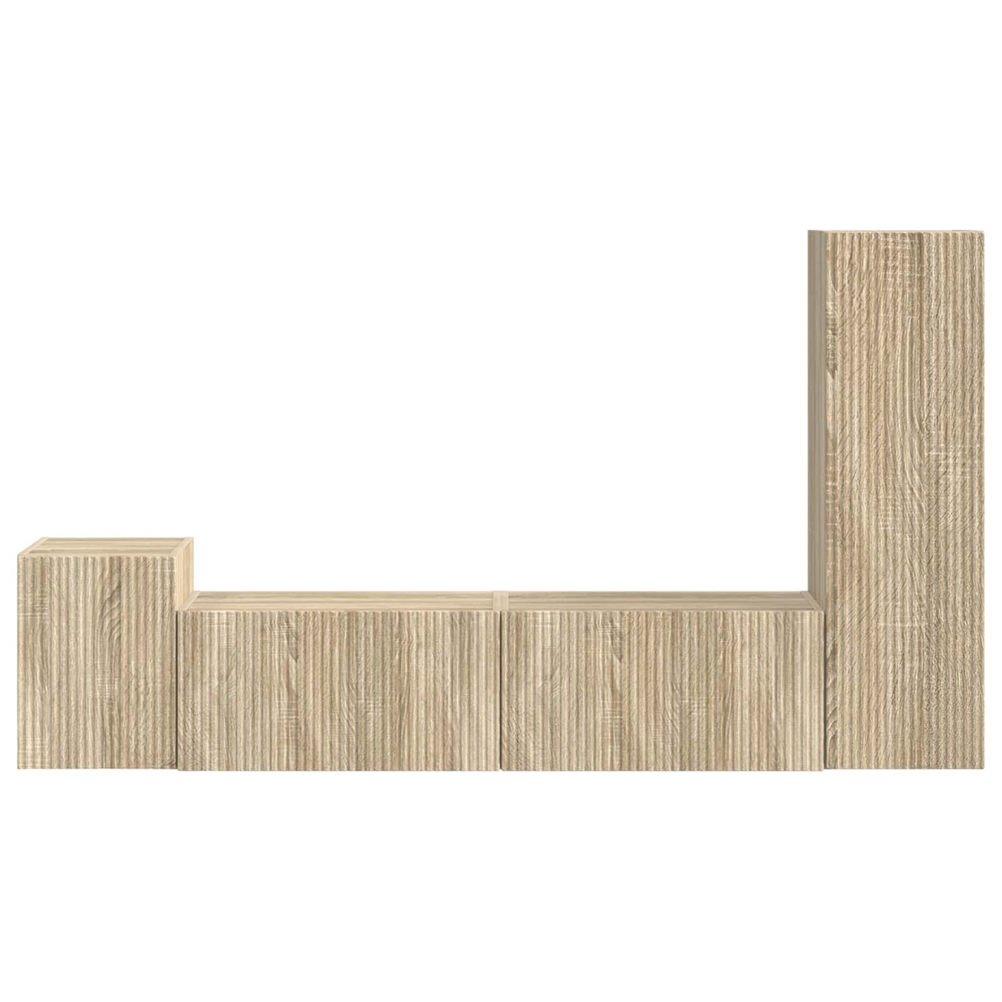 vidaXL Σετ επίπλου τηλεόρασης 4 pcs Δρύς Sonoma Επεξεργασμένο ξύλο