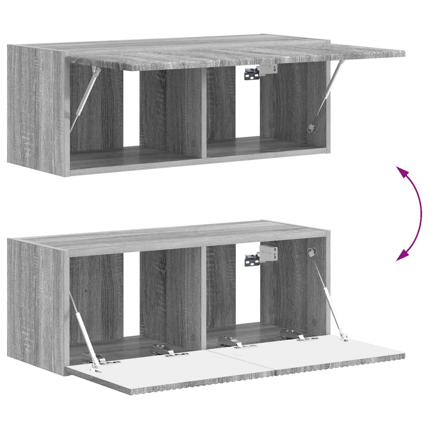 vidaXL Σετ επίπλου τηλεόρασης 3 pcs Γκρίζο Σονομα Επεξεργασμένο ξύλο