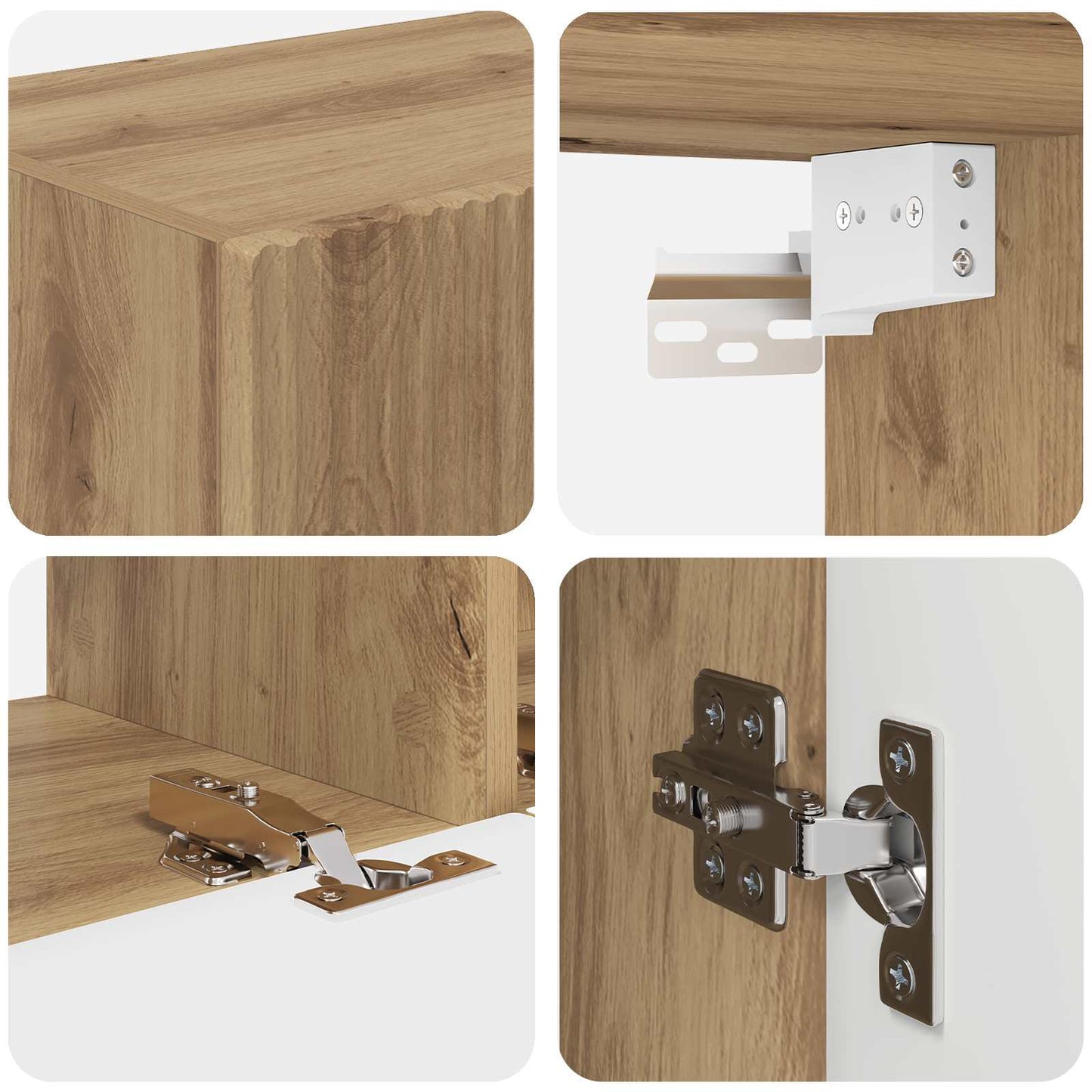 vidaXL Σετ επίπλου τηλεόρασης 3 pcs Artisan Oak Επεξεργασμένο ξύλο
