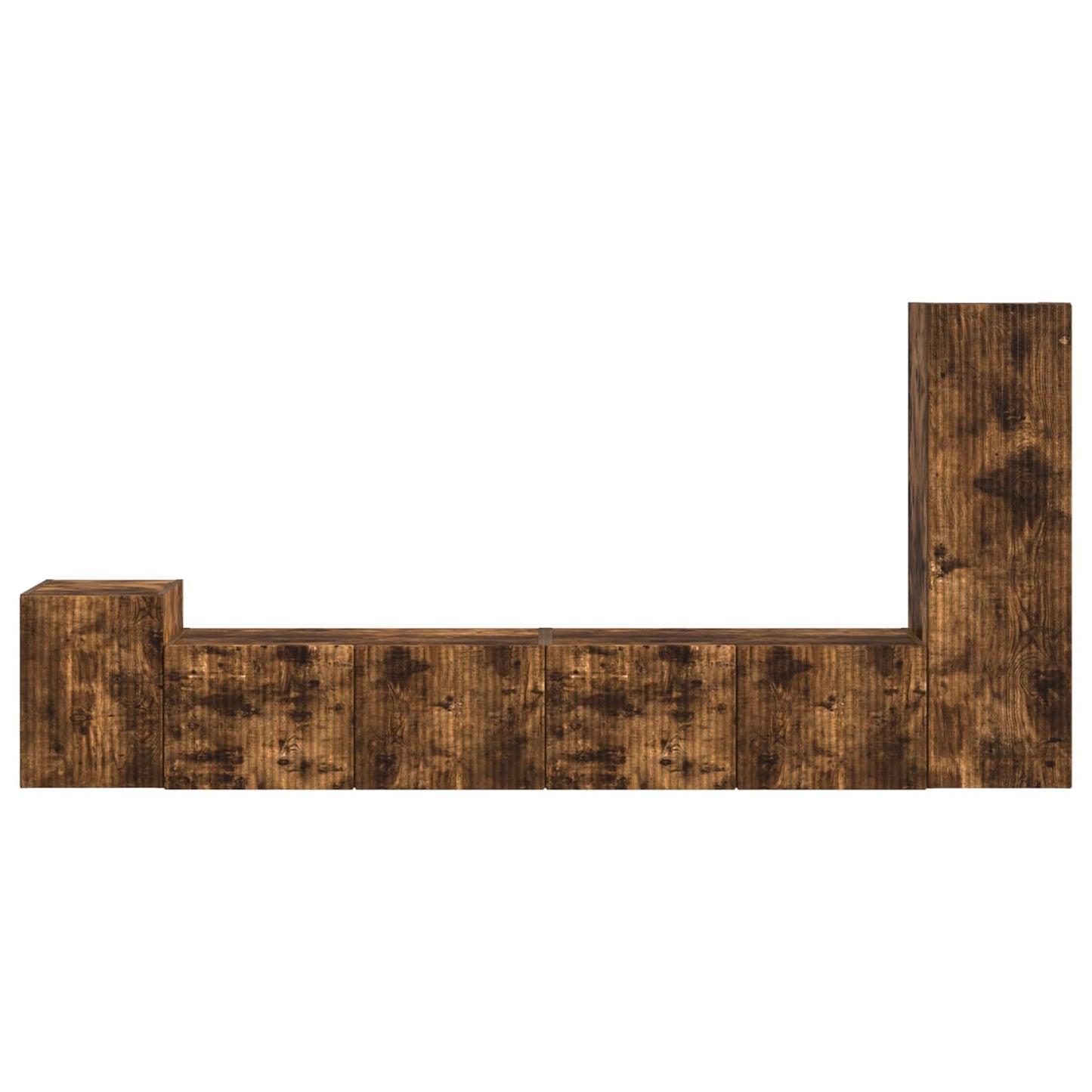 vidaXL Σετ επίπλου τηλεόρασης 3 pcs Καπνιστό Δρύς Επεξεργασμένο ξύλο