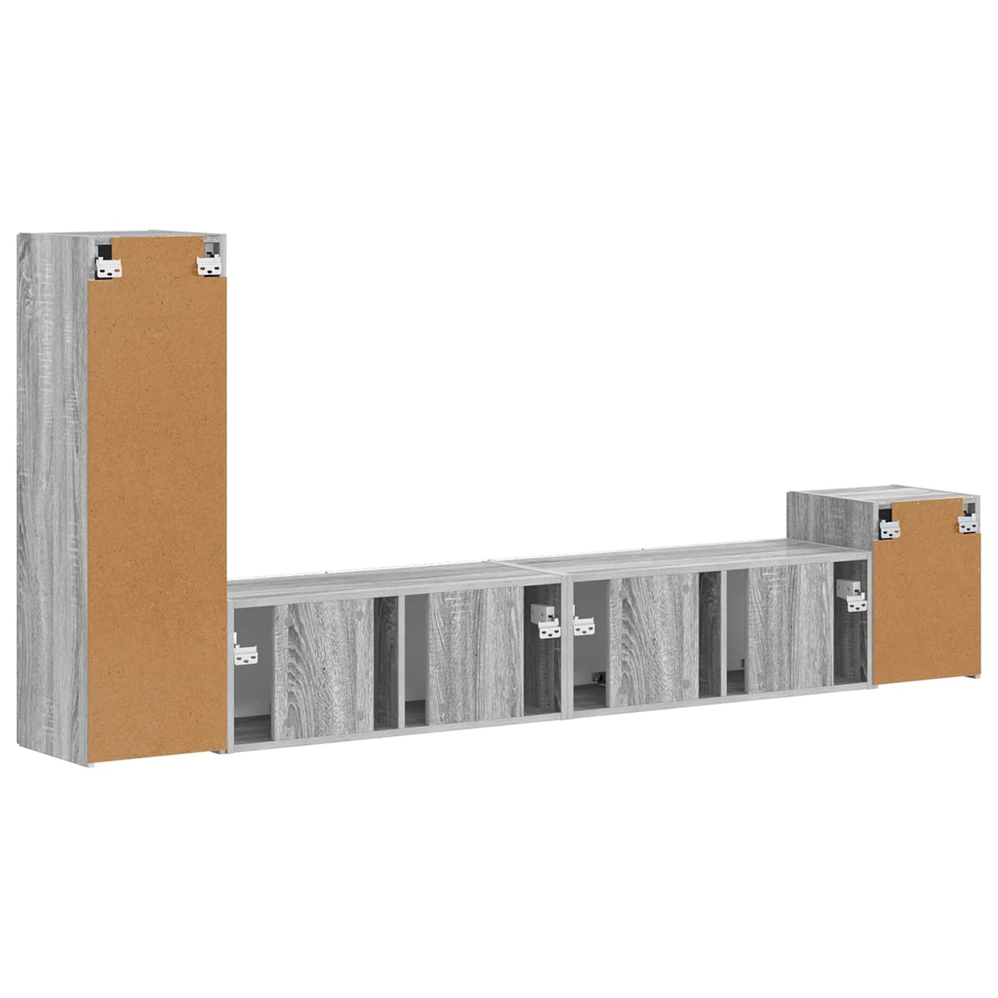 vidaXL Σετ επίπλου τηλεόρασης 3 pcs Γκρίζο Σονομα Επεξεργασμένο ξύλο