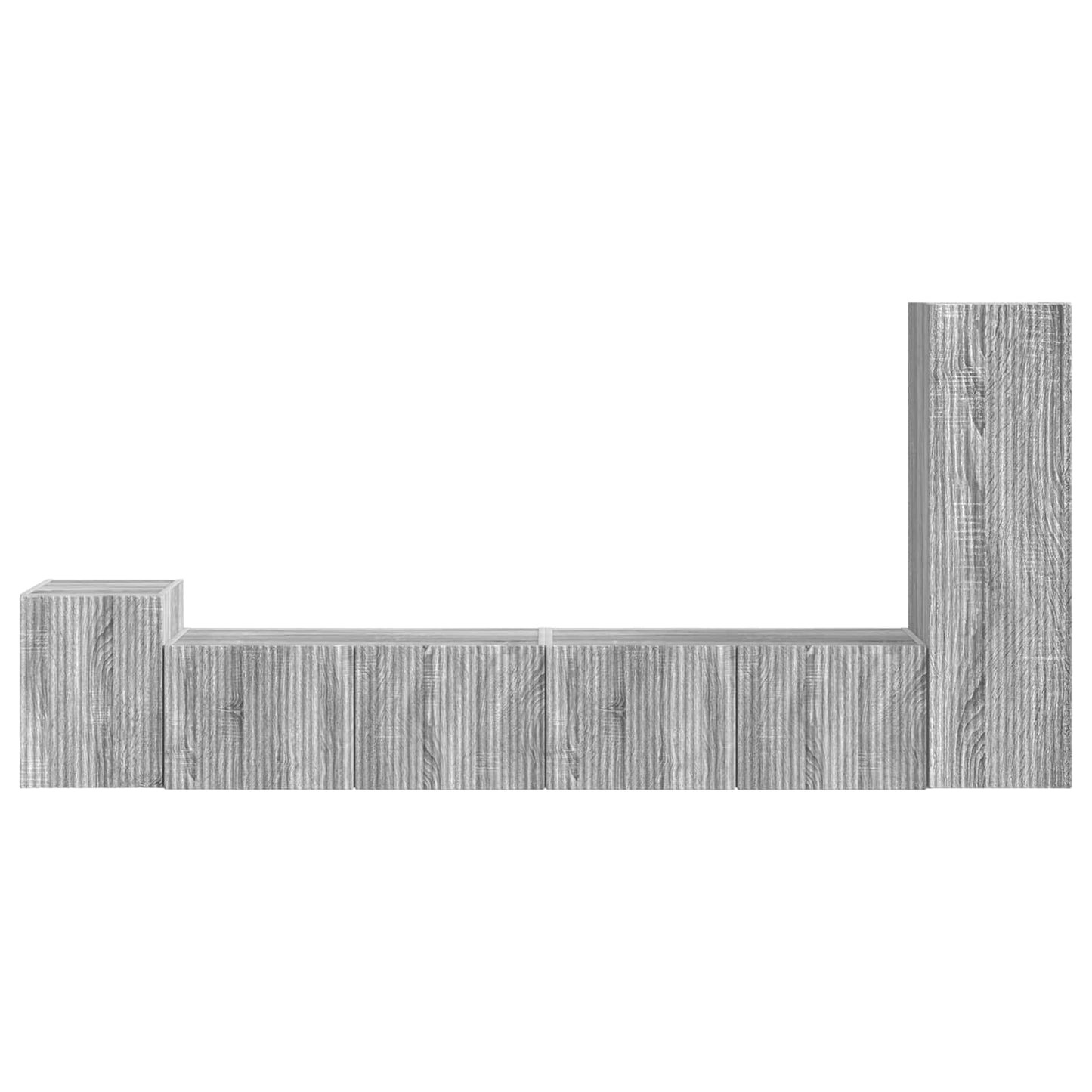 vidaXL Σετ επίπλου τηλεόρασης 3 pcs Γκρίζο Σονομα Επεξεργασμένο ξύλο