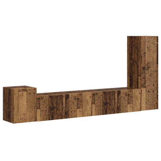 vidaXL Σετ επίπλου τηλεόρασης 3 pcs Παλιό ξύλο Επεξεργασμένο ξύλο