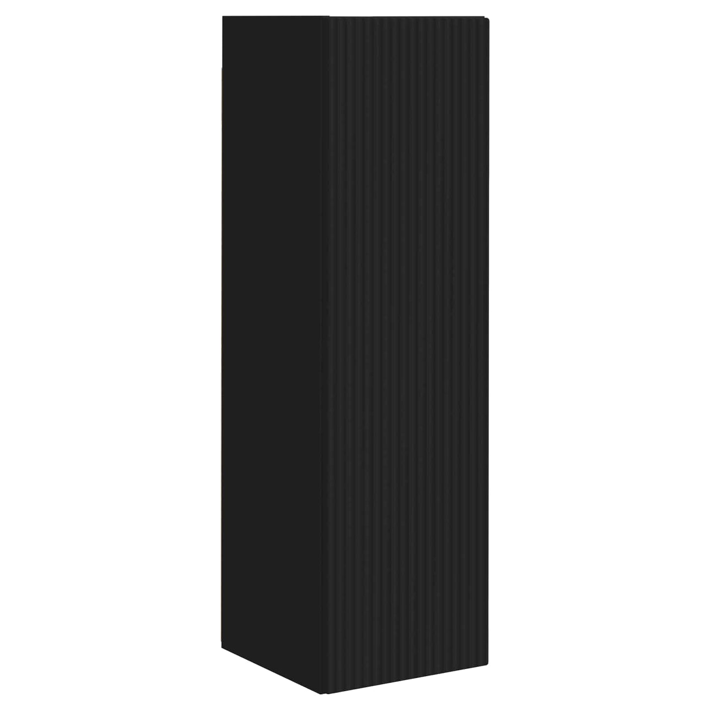 vidaXL Σετ επίπλου τηλεόρασης Επιτοίχιο 4 pcs Μαύρο Επεξεργασμένο ξύλο