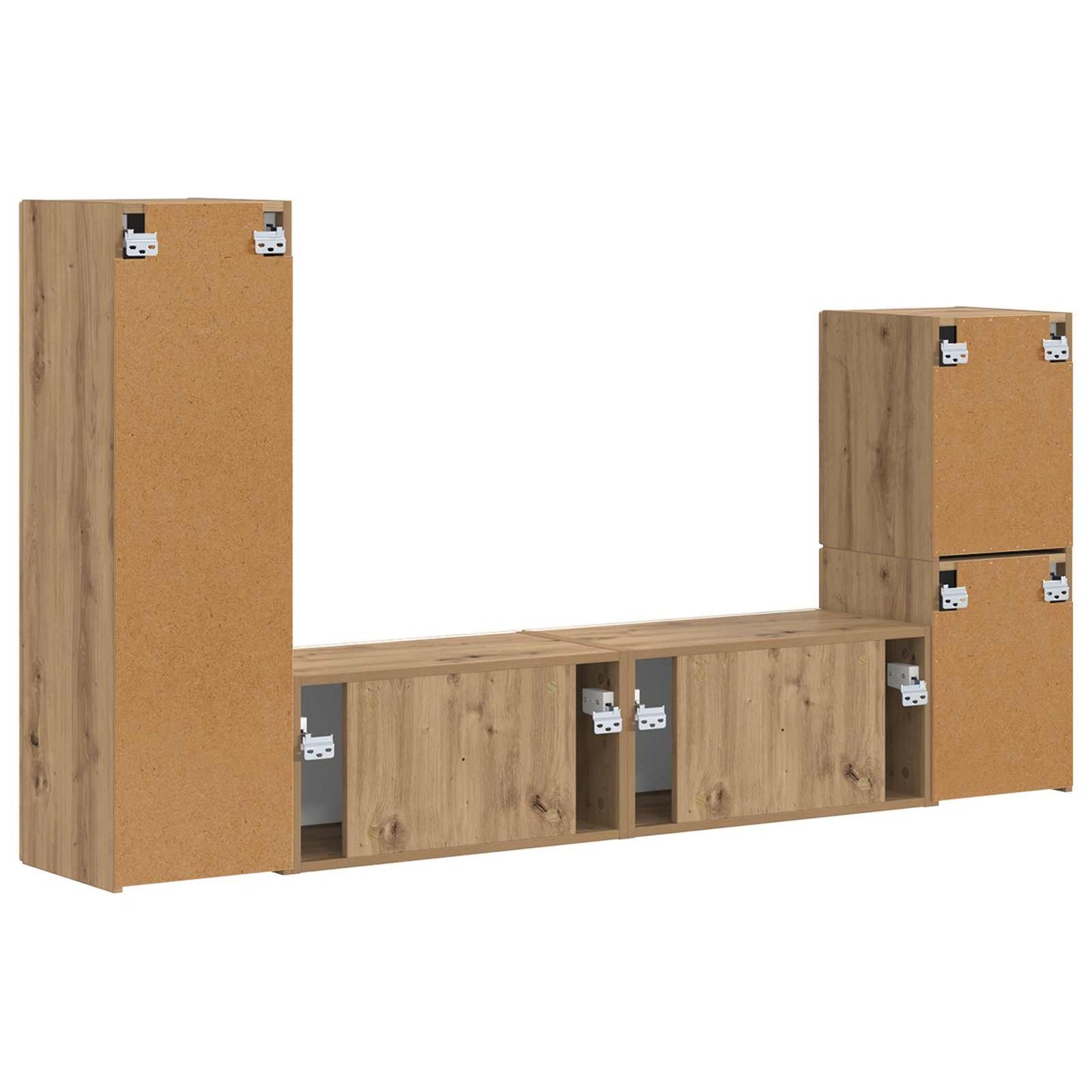 vidaXL Σετ επίπλου τηλεόρασης 4 pcs Artisan Oak Επεξεργασμένο ξύλο