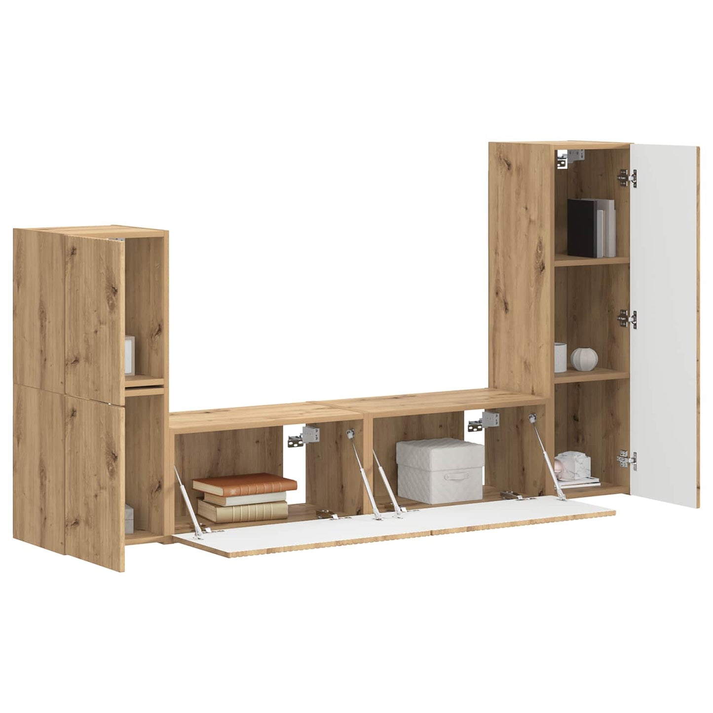 vidaXL Σετ επίπλου τηλεόρασης 4 pcs Artisan Oak Επεξεργασμένο ξύλο